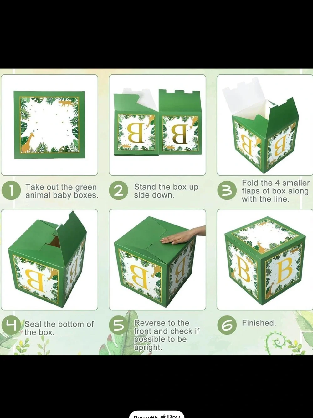 Jungle Safari balloon garland and BABY boxes (Unopened)
